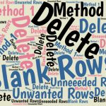 How to Delete Blank or Unneeded Rows, Method 1 When you bring data from another source into an Excel worksheet, the data often includes rows that you’ll want to delete. Here's the first of two methods.