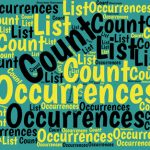 How to Count the Occurrences of Items in a List In a list of items that could appear in a worksheet any number of times, here's how to count the number of items that appear only once. Or twice. And so on.