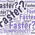Excel’s SUMIFS or SUMPRODUCT…Which is faster? Excel's SUMIFS and SUMPRODUCT functions both can return the sum of a column of data under specified conditions. But which calculates more quickly?
